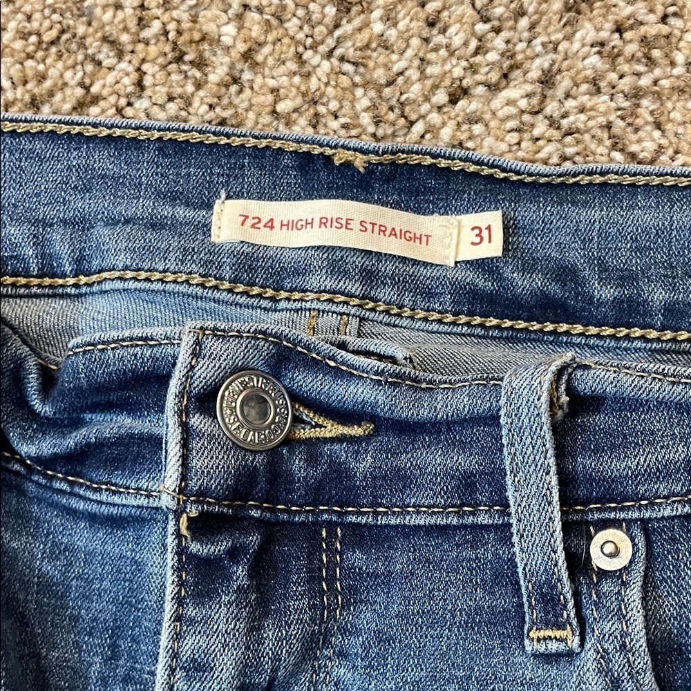 Women's Blue Stretch Skinny Jeans - Picture 2 of 4
